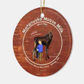 Matanuska Moose Milk Keramisch Ornament (Links)
