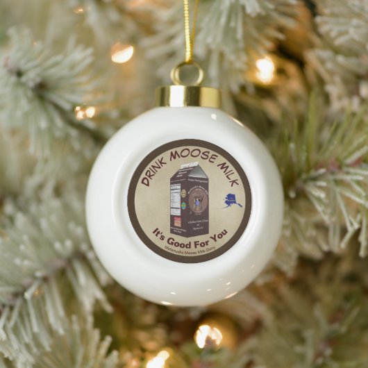 Matanuska Moose Milk Keramische Bal Ornament (Boom)