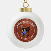 Matanuska Moose Milk Keramische Bal Ornament (Voorkant)