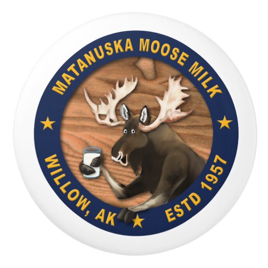 Matanuska Moose Milk Keramische Knop (Voorkant)