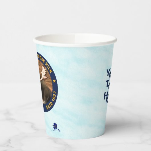 Matanuska Moose Milk Papieren Bekers (Links)