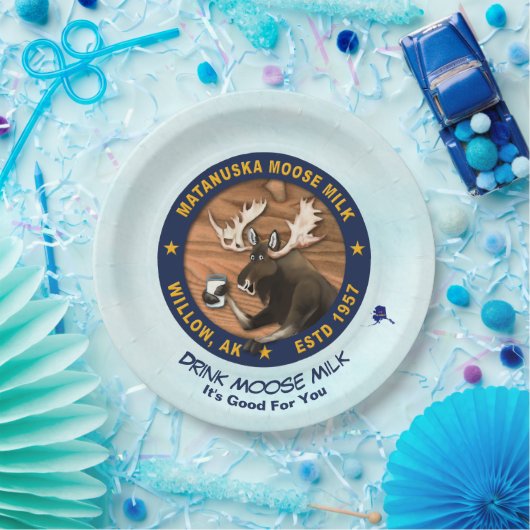 Matanuska Moose Milk Papieren Bordje (Feest)