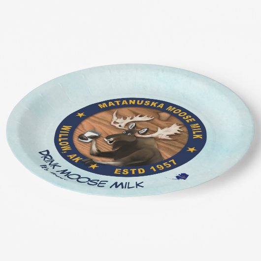 Matanuska Moose Milk Papieren Bordje (Gekanteld)