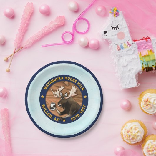 Matanuska Moose Milk Papieren Bordje (Feest)