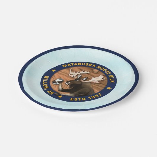 Matanuska Moose Milk Papieren Bordje (Gekanteld)