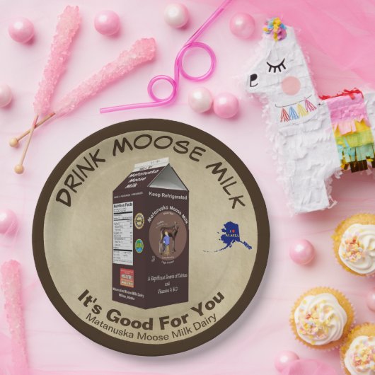Matanuska Moose Milk Papieren Bordje (Feest)