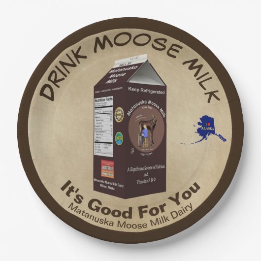 Matanuska Moose Milk Papieren Bordje (Voorkant)