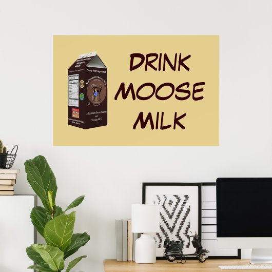 Matanuska Moose Milk Poster (Thuiskantoor)