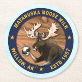 Matanuska Moose Milk Ronde Kartonnen Onderzetter (Voorkant)