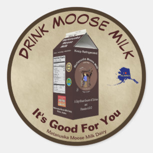 Matanuska Moose Milk Ronde Sticker