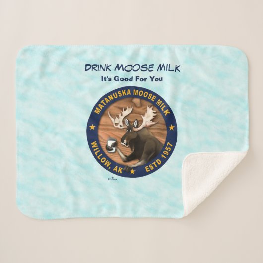 Matanuska Moose Milk Sherpa Deken (Voorkant (horizontaal))