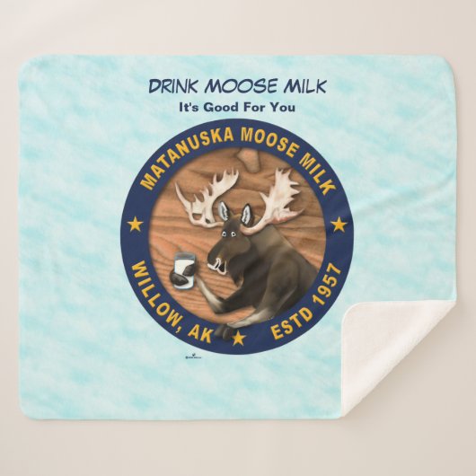 Matanuska Moose Milk Sherpa Deken (Voorkant (horizontaal))