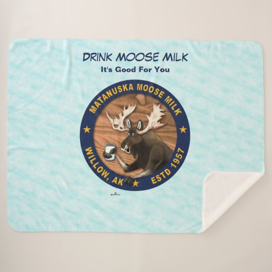 Matanuska Moose Milk Sherpa Deken (Voorkant (horizontaal))