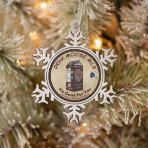 Matanuska Moose Milk Tin Sneeuwvlok Ornament