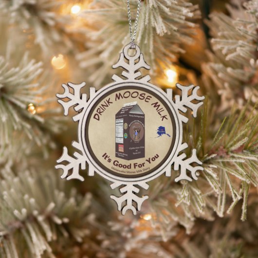 Matanuska Moose Milk Tin Sneeuwvlok Ornament (Boom)