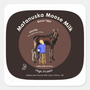 Matanuska Moose Milk Vierkante Sticker