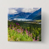 Matanuska Valley, Southcentral Alaska Vierkante Button 5,1 Cm (Voorkant)