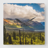 Matanuska valley, zuidelijk Alaska #2 Vierkante Klok (Voorkant)