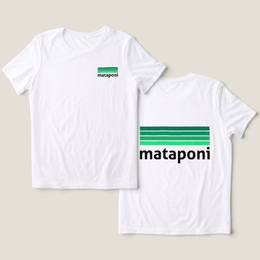 Mataponi Tri-Blend Shirt (Ontwerp Voorkant & Achterkant)