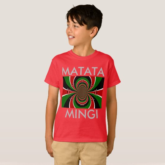 Matata Mingi Keep it Kenyan Hakuna Matata T-shirt (Voorkant volledig)