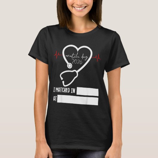 Match Day 2026 Future Doctor Physician Residency F T-shirt (Voorkant)