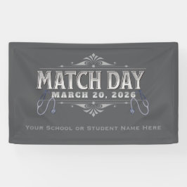 Match Day 2026 Party Elegant Gray Stethoscope Spandoek