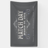 Match Day 2026 Party Elegant Gray Stethoscope Spandoek (Verticaal)