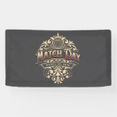 Match Day 2026 Vintage Goud Aangepaste Viering Spandoek (Horizontaal)