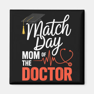 Match day moeder van de arts op de residentie matc magneet