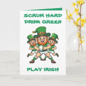 Match Day Schelmenstreken Ontmoet St. Patrick Week Kaart (Gele Bloem)