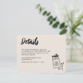 Match Gemaakt in Heaven Handgeschreven Behuizing K Informatiekaartje (Staand voorkant)