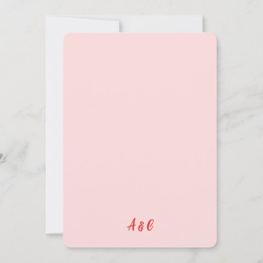 Match Gemaakt in Heaven Retro Rode bruiloft uitnod Kaart (Achterkant)