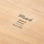 Match made in heaven add name date simple calligra acryl uitnodigingen (Laagn)