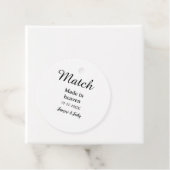 Match made in heaven add name date simple calligra bedankjes labels (In situ)