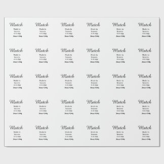 Match made in heaven add name date simple calligra cadeaupapier