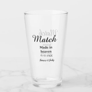 Match made in heaven add name date simple calligra glas