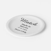 Match made in heaven add name date simple calligra papieren bordje (Gekanteld)