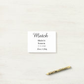 Match made in heaven add name date simple calligra post-it® notes (Op bureau)