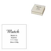 Match made in heaven add name date simple calligra rubberstempel (Gestempeld)
