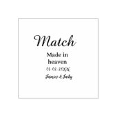 Match made in heaven add name date simple calligra rubberstempel (Afrduk)
