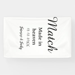 Match made in heaven add name date simple calligra spandoek