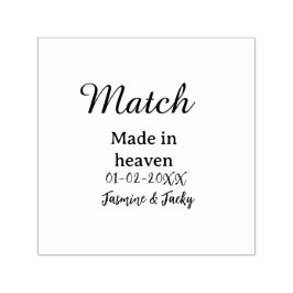 Match made in heaven add name date simple calligra  zelfinktende stempel