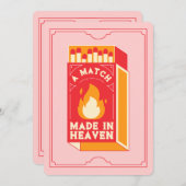  "Match Made in Heaven" Bachelorette Kaart (Voorkant / Achterkant)