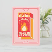  "Match Made in Heaven" Bachelorette Kaart (Staand voorkant)