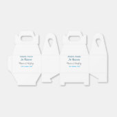 Match made in heaven blue black couple name date bedankdoosjes (Uitgevouwen)