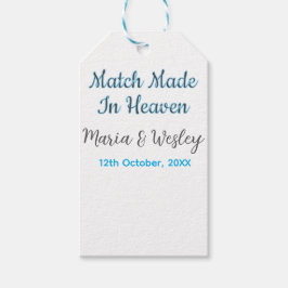 Match made in heaven blue black couple name date cadeaulabel