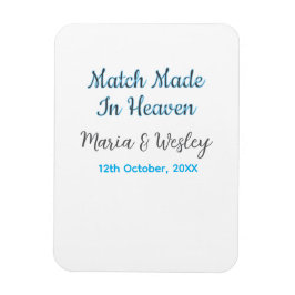 Match made in heaven blue black couple name date magneet