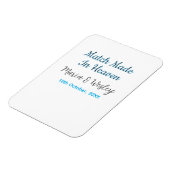 Match made in heaven blue black couple name date magneet (Linkerzijde)