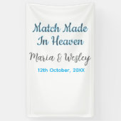 Match made in heaven blue black couple name date spandoek (Verticaal)