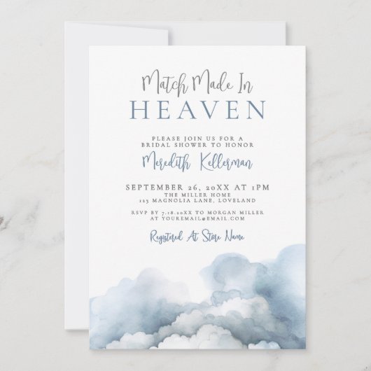 Match Made In Heaven Bridal Shower Kaart (Voorkant)